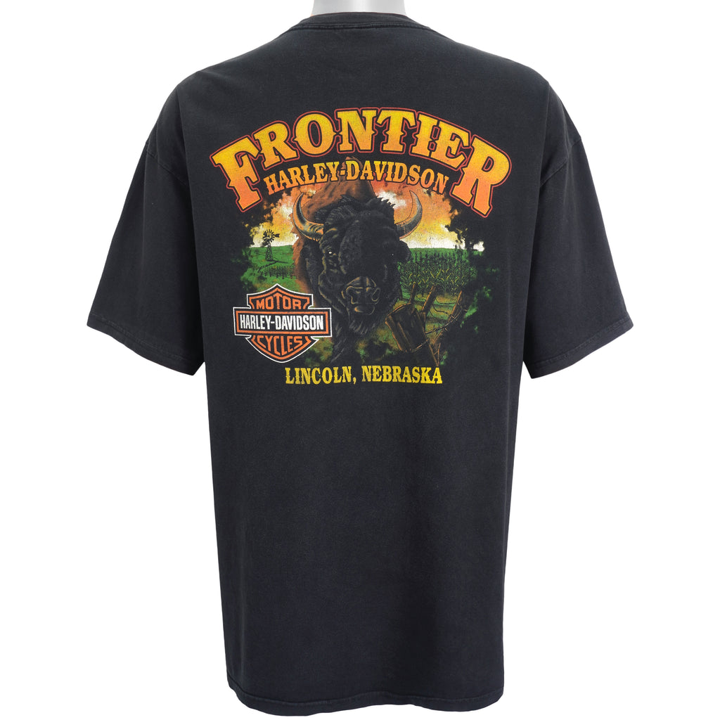 Harley Davidson - Frontier Lincoln Nebraska T-Shirt 1990s XX-Large Vintage Retro