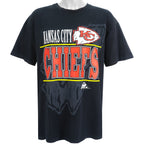NFL (Apex One) - Kansas City Chiefs Double Sided Printing T-Shirt 1990s X-Large Vintage Retro Football