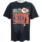 NFL (Apex One) - Kansas City Chiefs Double Sided Printing T-Shirt 1990s X-Large Vintage Retro Football