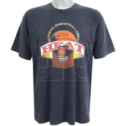 NBA (Competitor) - Miami Heat Spell-Out T-Shirt 1990s X-Large Vintage Retro Basketball