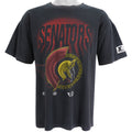 Starter - Ottawa Senators Big Logo T-Shirt 1990s Large Vintage Retro Hockey