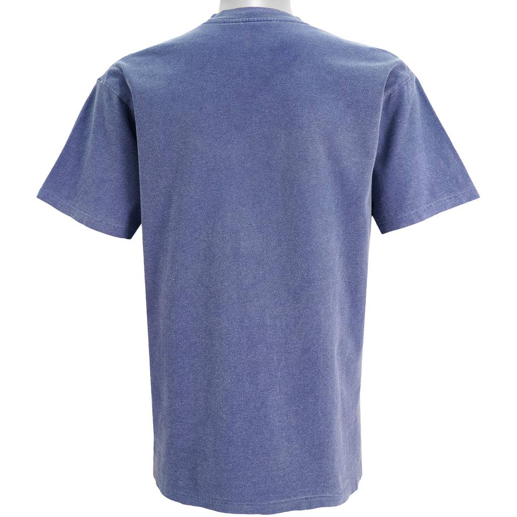 Nike - Blue Just Do It T-Shirt 1990s Medium Vintage Retro