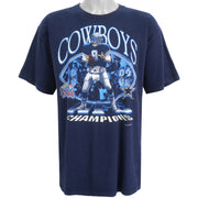 NFL (Salem) - Dallas Cowboys Super Bowl XXVII Spell-Out T-Shirt 1993 X-Large Vintage Retro Football