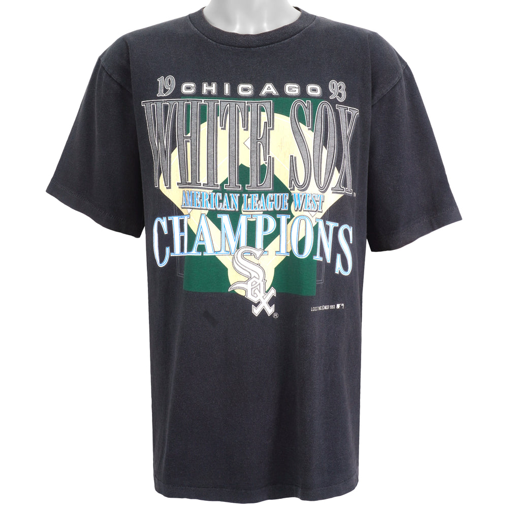 MLB (Logo 7) - Chicago White Sox, American League West Champion T-Shirt 1993 X-Large Vintage Retro Baseball