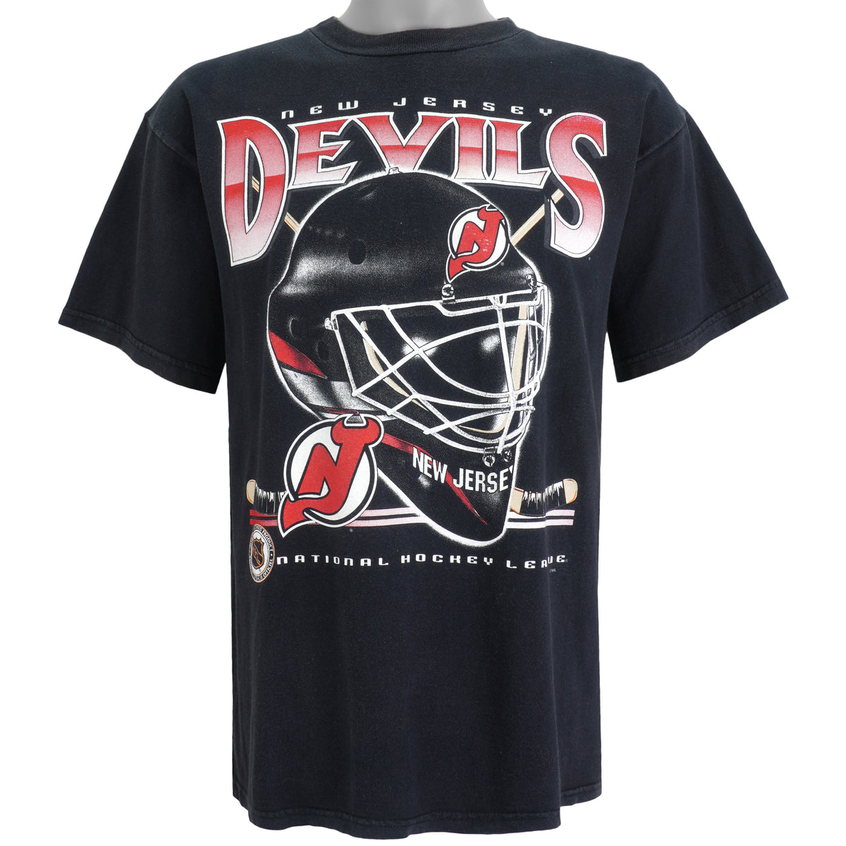 NHL (TNT) - New Jersey Devils T-Shirt 1990s Large Vintage Retro Hockey