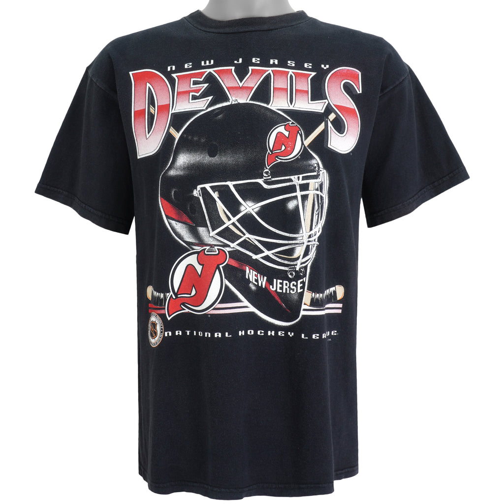 NHL (TNT) - New Jersey Devils T-Shirt 1990s Large Vintage Retro Hockey