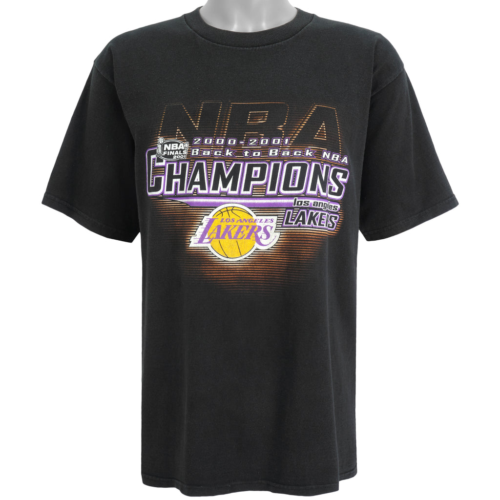 NBA (Lee) - Los Angeles Lakers, Back To Back T-Shirt 2001 Large Vintage Retro Basketball
