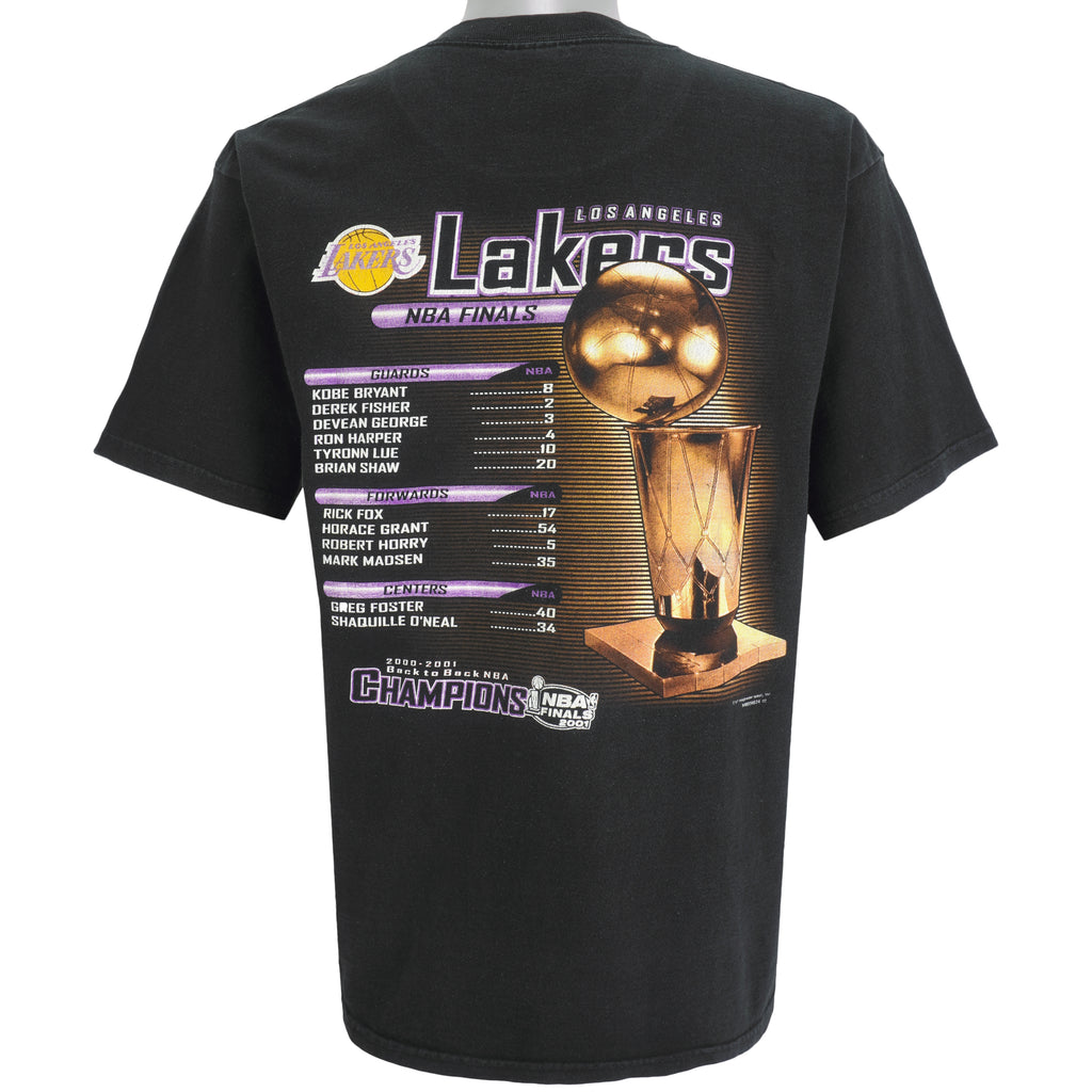 NBA (Lee) - Los Angeles Lakers, Back To Back T-Shirt 2001 Large Vintage Retro Basketball