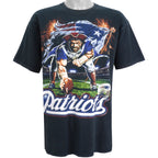 NFL - New England Patriots Spell-Out T-Shirt 1990s X-Large Vintage Retro Football