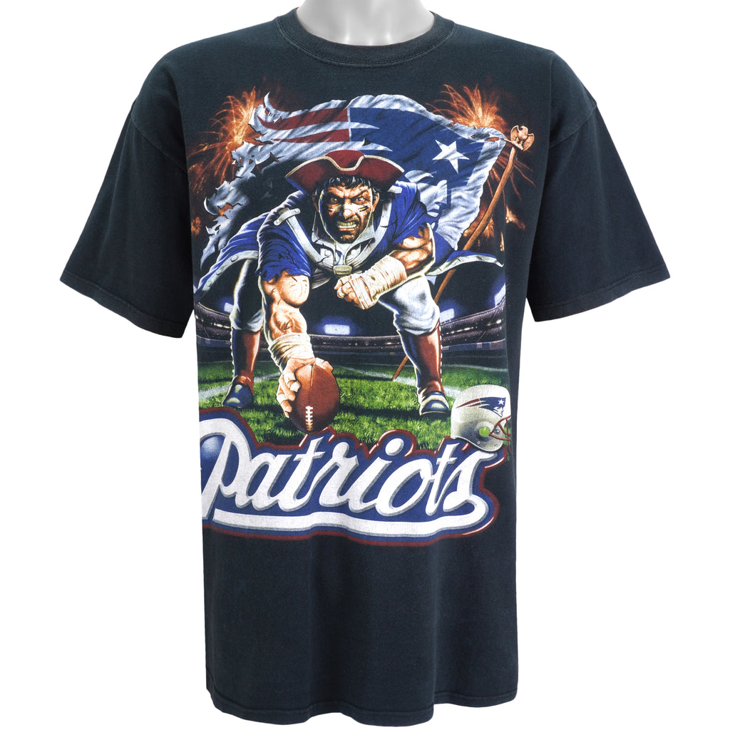 NFL - New England Patriots Spell-Out T-Shirt 1990s X-Large Vintage Retro Football