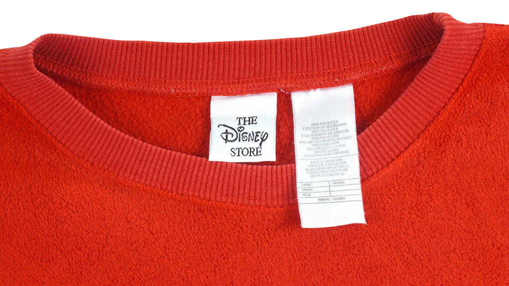 Disney - Red 101 Dalmatians Embroidered Crew Neck Sweatshirt 1990s Large Vintage Retro