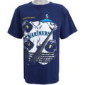 MLB (Nutmeg) - Seattle Mariners Embroidered T-Shirt 1990s Large Vintage Retro Baseball