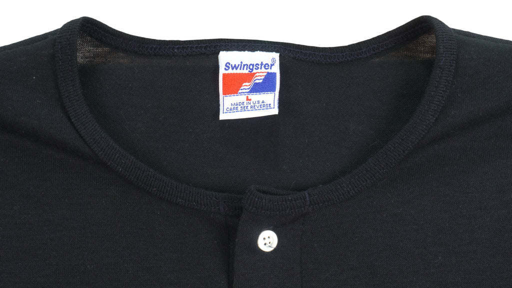 MLB (Swingster) - Baltimore Orioles 1/4 Button T-Shirt 1992 Large Vintage Retro Baseball