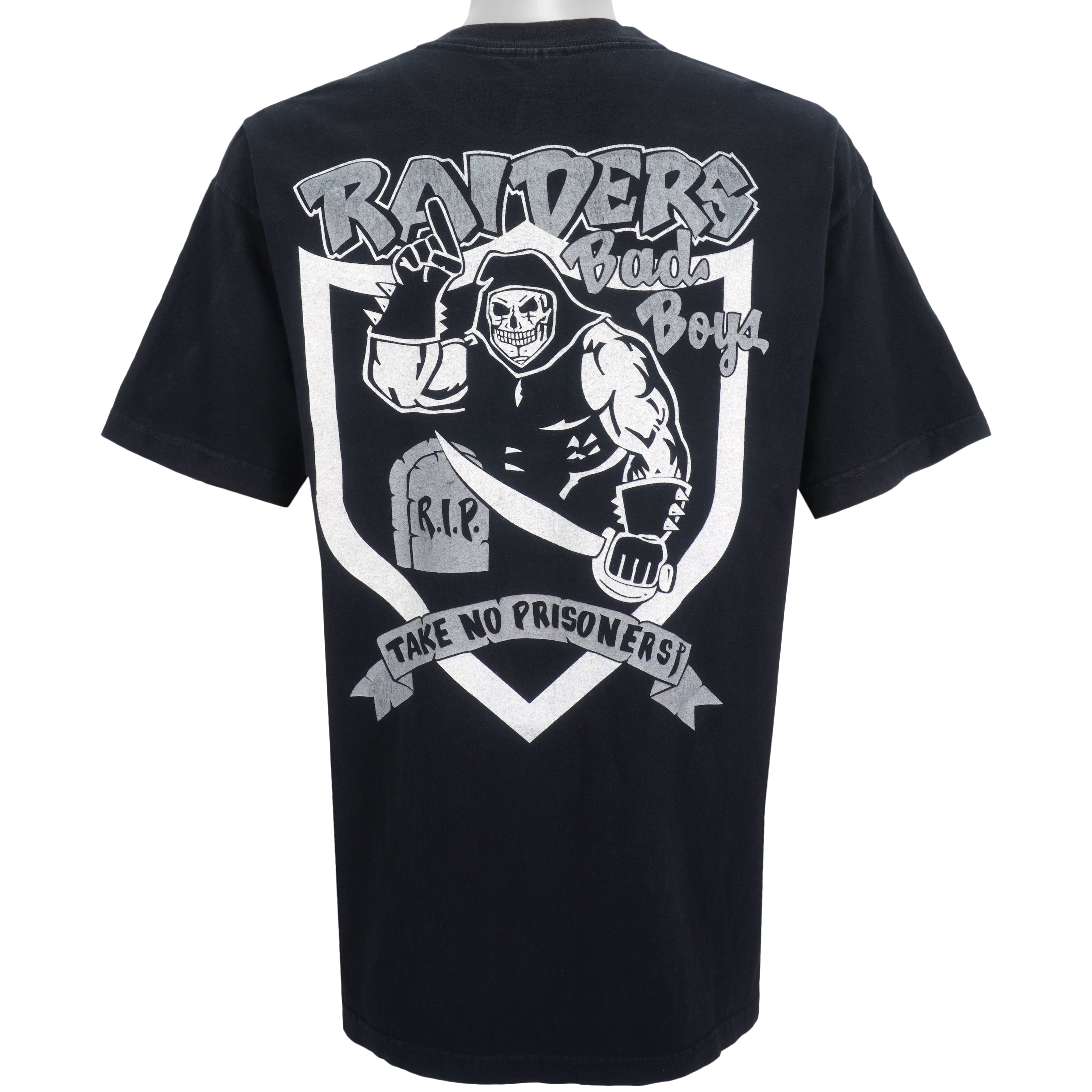 NFL (AAA) - Oakland Raiders Double Sided Printing T-Shirt 2000 Large Vintage Retro Football