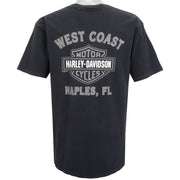 Harley Davidson - West Coast Naples, FL T-Shirt 1995 X-Large Vintage Retro
