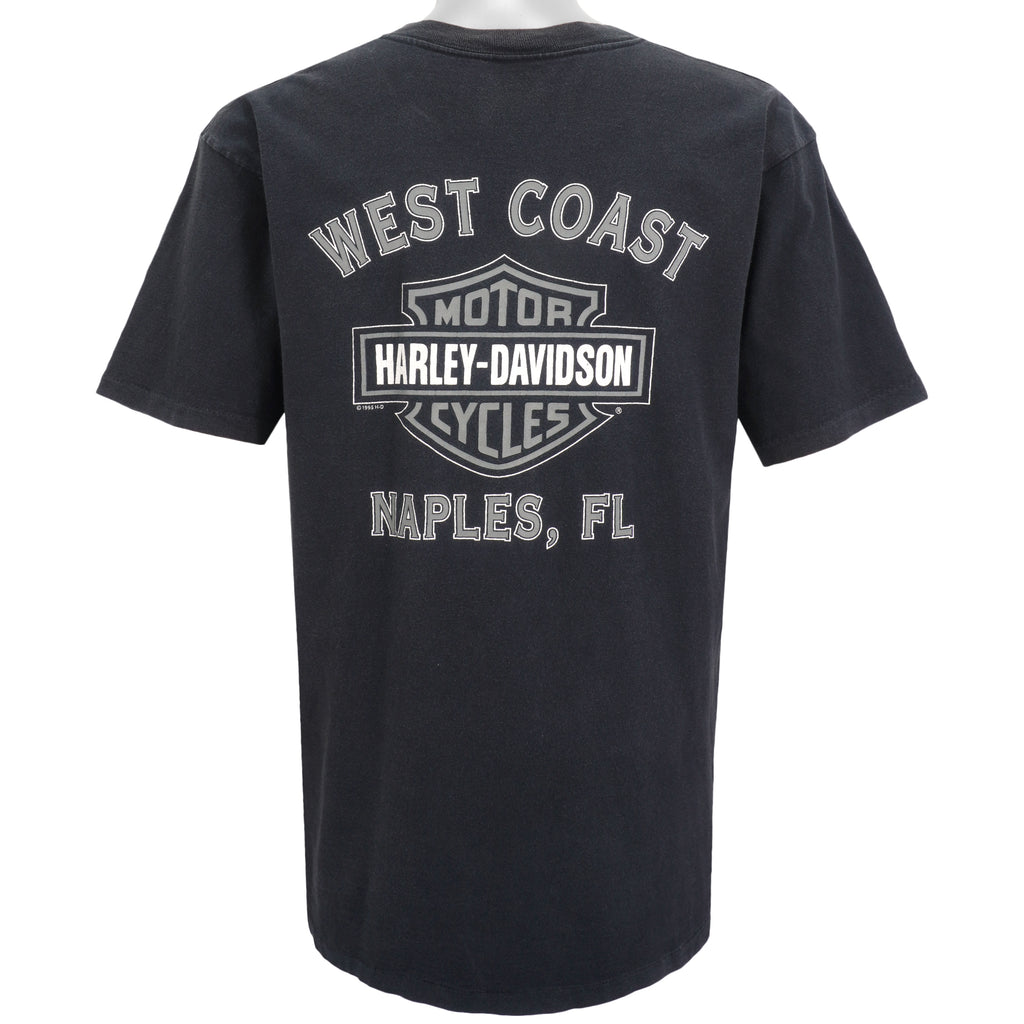 Harley Davidson - West Coast Naples, FL T-Shirt 1995 X-Large Vintage Retro