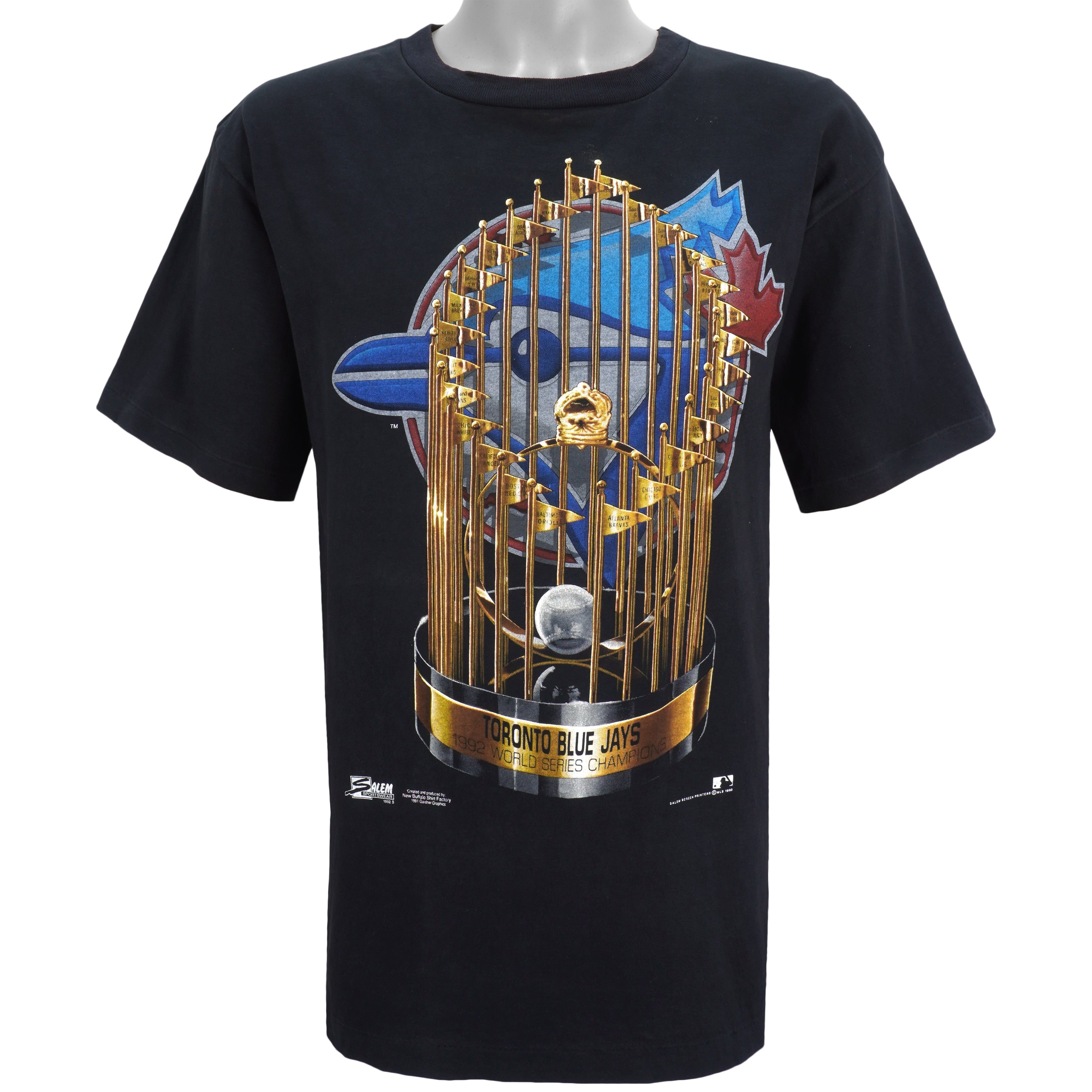 MLB (Salem) - Toronto Blue Jays - World Series Champs T-shirt 1992 Large Vintage Retro Baseball