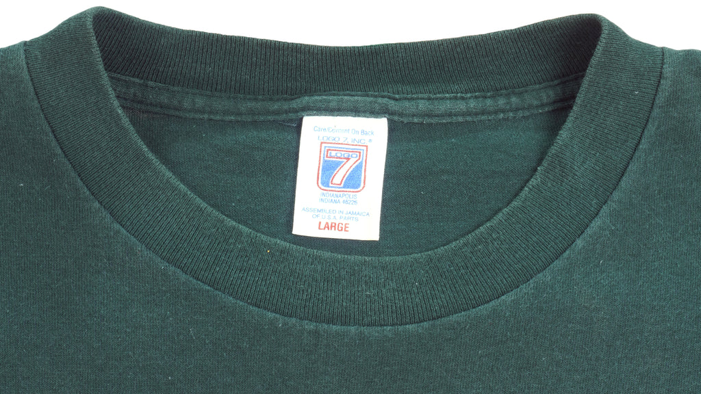 NBA (Logo 7) - Seattle Sonics Big Spell-Out T-Shirt 1990s Large Vintage Retro Basketball