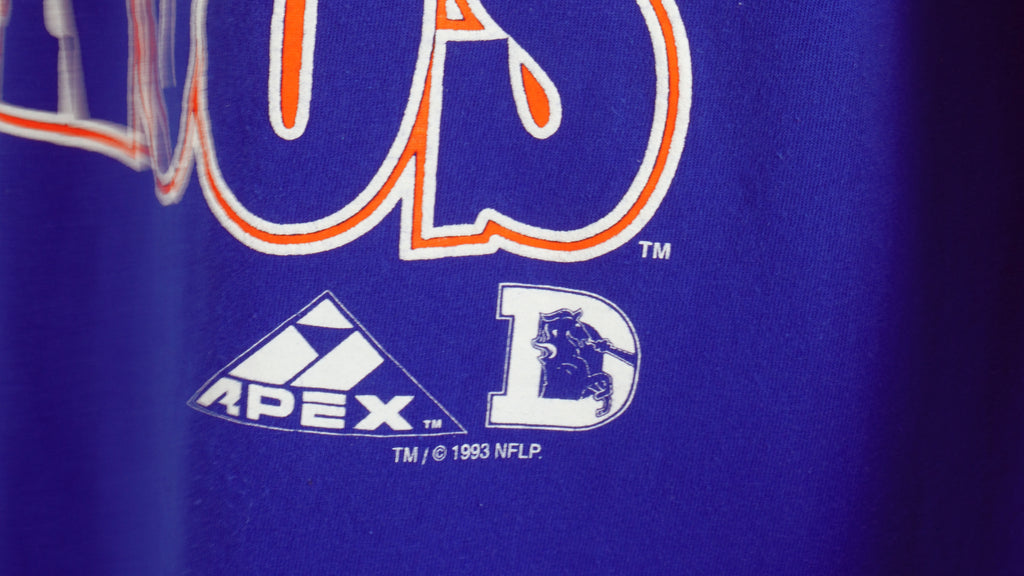 NFL (Apex One) - Denver Broncos Spell-Out T-Shirt 1993 X-Large Vintage Retro Football