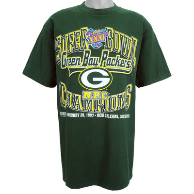 NFL (Logo 7) - Green Bay Packers NFC Champions T-Shirt 1997 X-Large