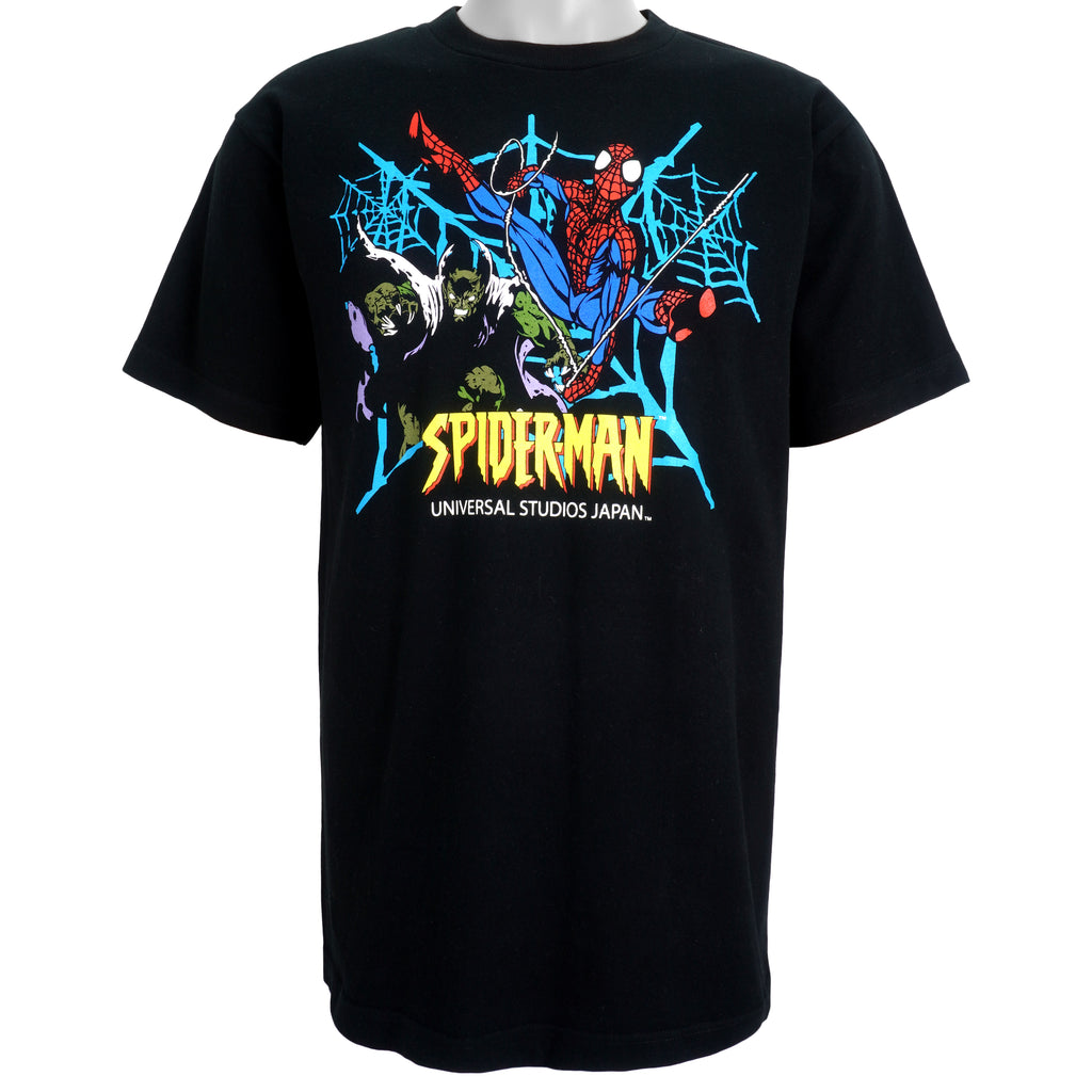 Marvel - Spiderman, Universal Studios, Japan T-Shirt 1990s Medium Vintage Retro