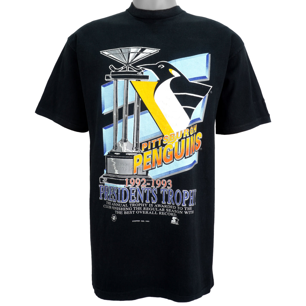 Starter - Pittsburgh Penguins Spell-Out T-Shirt 1993 X-Large Vintage Retro Hockey