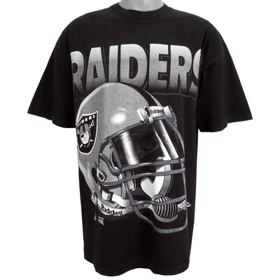 NFL (Riddell) - Oakland Raiders Spell-Out T-Shirt 1990s X-Large