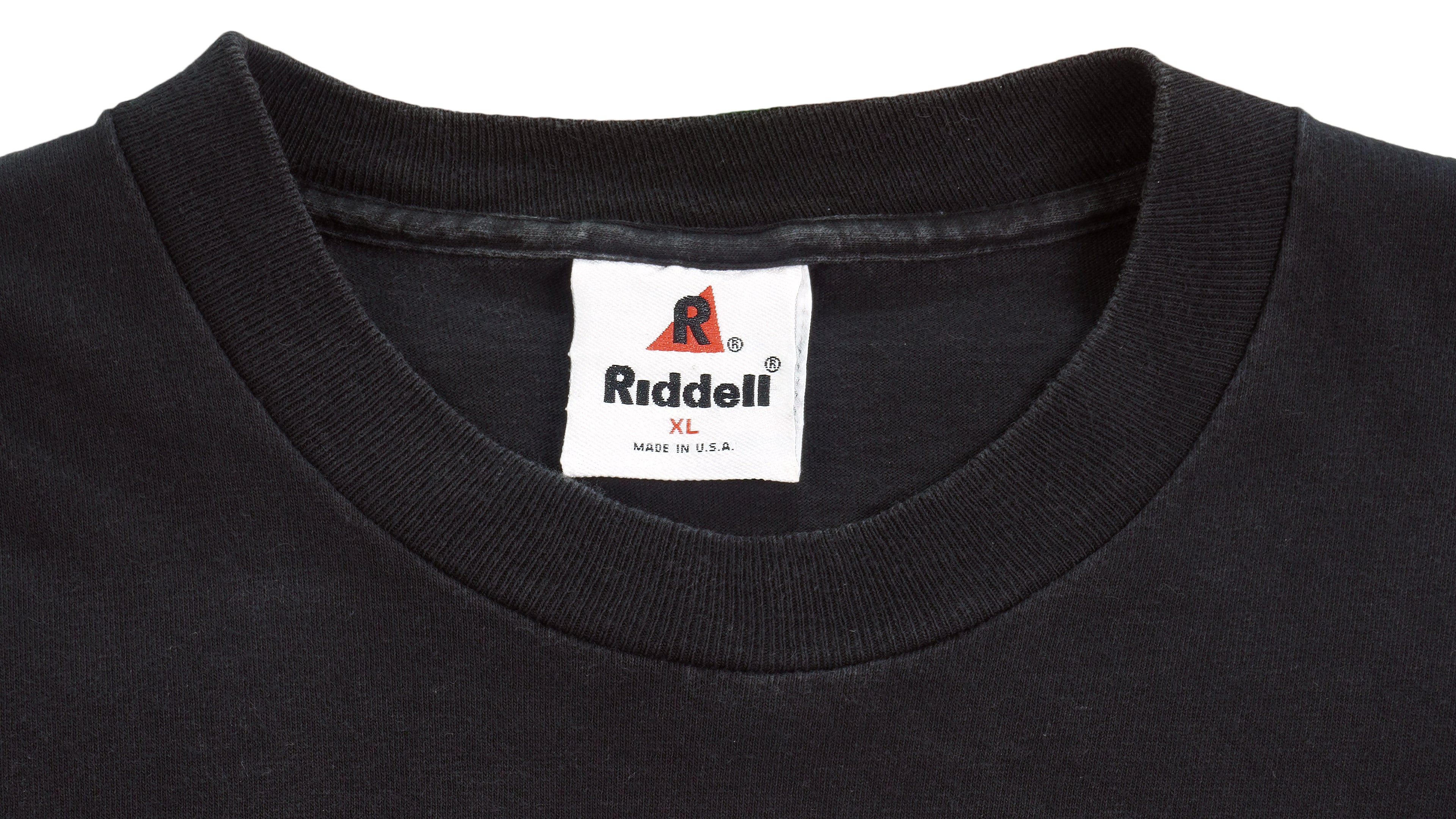 NFL (Riddell) - Oakland Raiders Spell-Out T-Shirt 1990s X-Large Vintage Retro Football