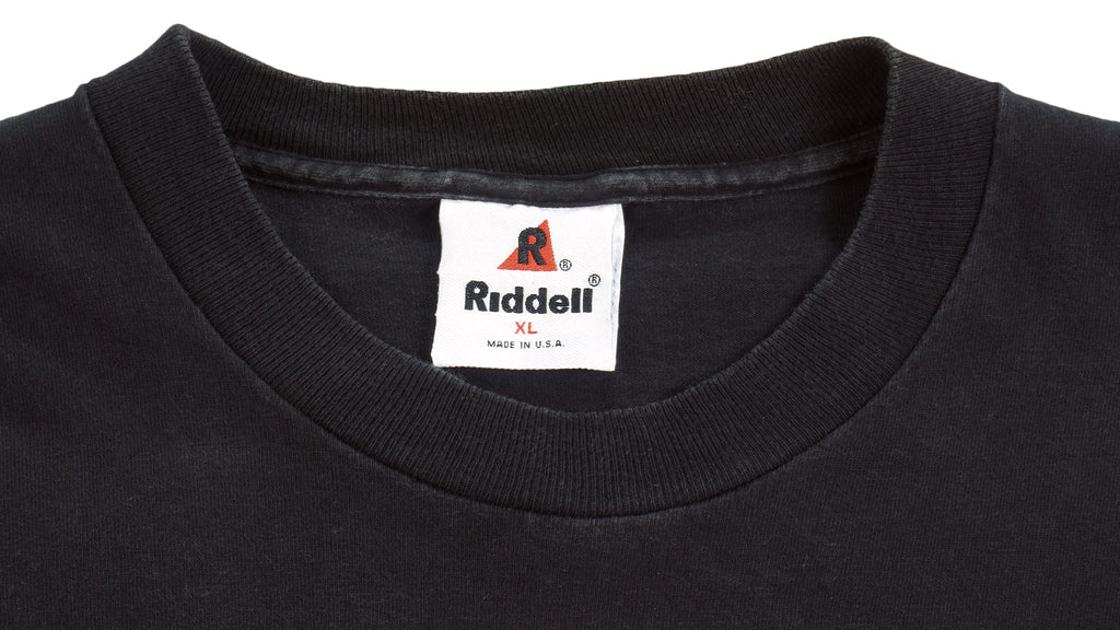 NFL (Riddell) - Oakland Raiders Spell-Out T-Shirt 1990s X-Large Vintage Retro Football