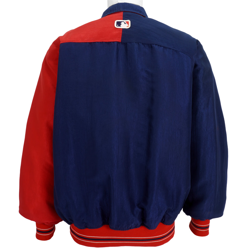 Starter - Cleveland Indians Big Spell-Out Windbreaker 1990s Large Vintage Retro Baseball
