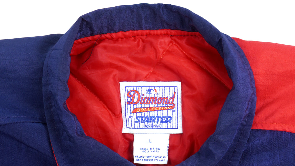 Starter - Cleveland Indians Big Spell-Out Windbreaker 1990s Large Vintage Retro Baseball