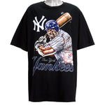 MLB (Liquid Blue) - New York Yankees Spell-Out T-Shirt 2000s 4X-Large