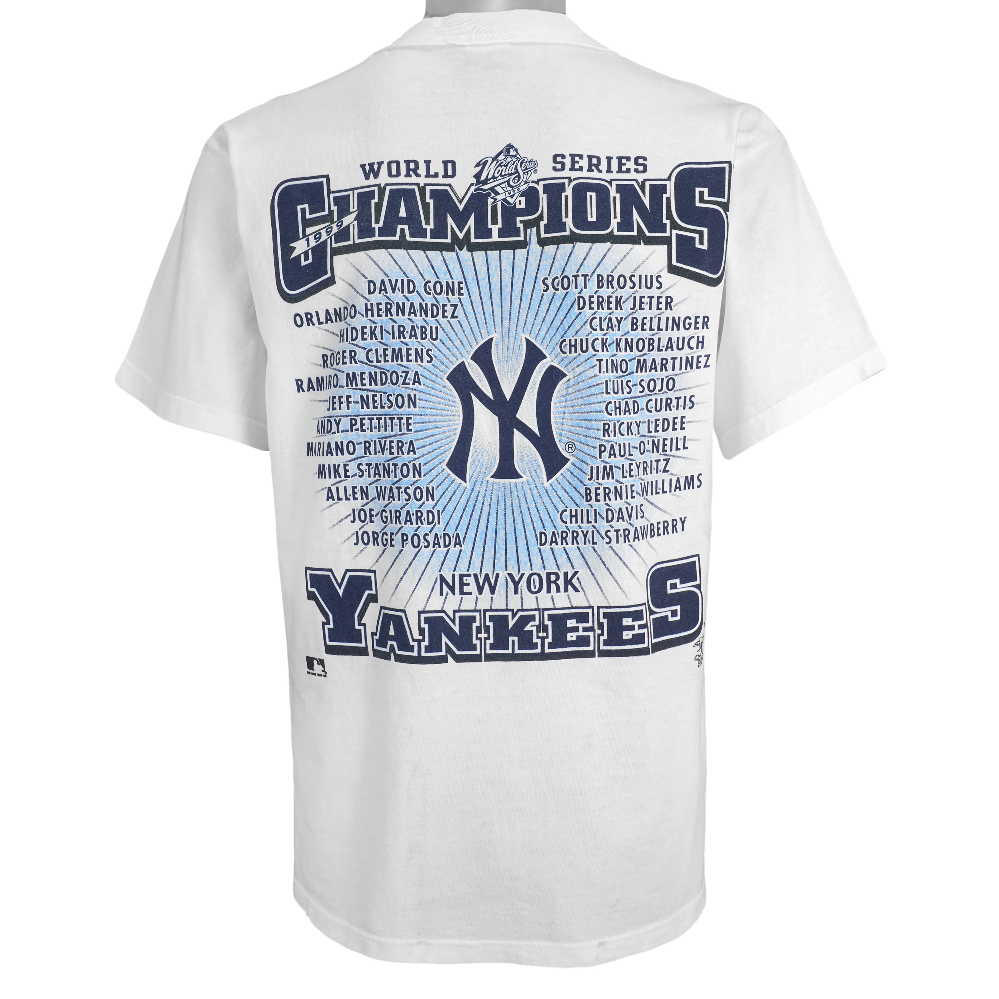 MLB (Pro Player) - New York Yankees, World Series Champions Deadstock T-Shirt 1999 Large Vintage Retro Baseball
