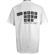 NBA (Salem) - Basketball Spell-Out Deadstock T-Shirt 1990 X-Large