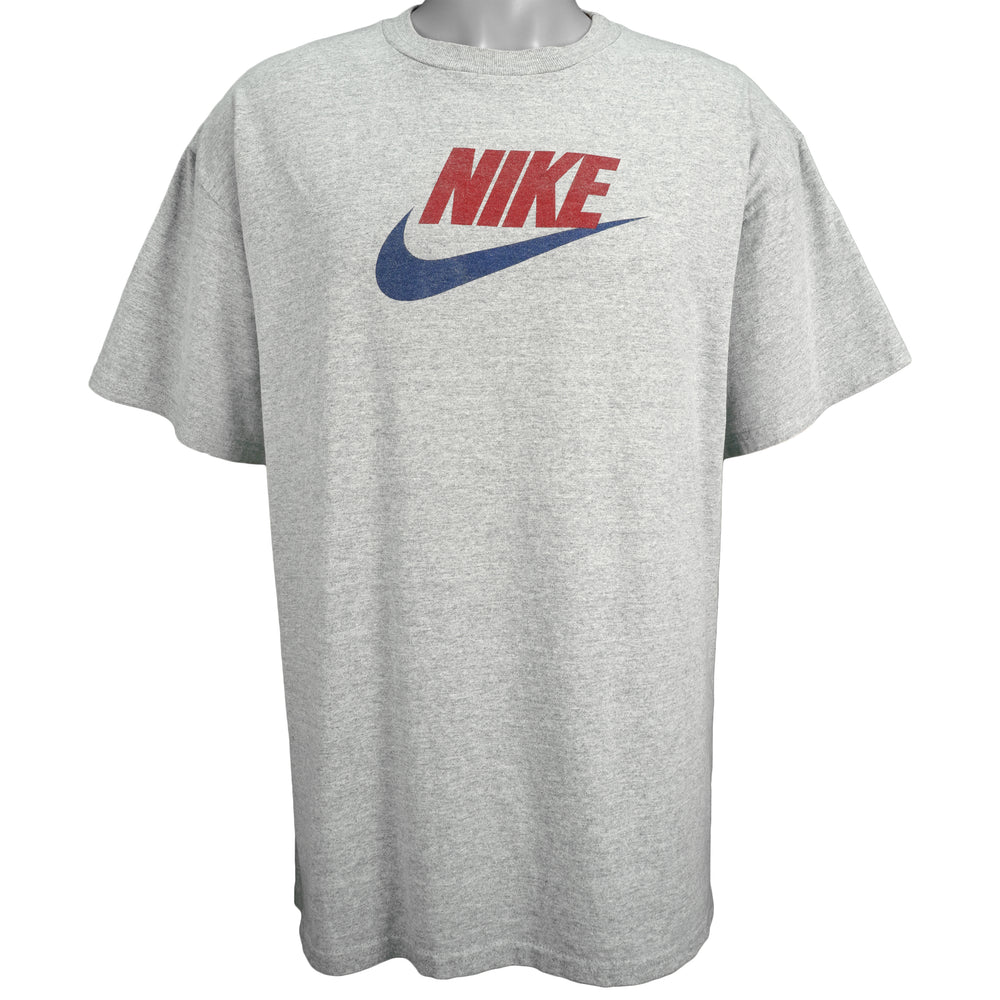 Nike - Grey Classic Spell-Out T-Shirt 1990s X-Large Vintage Retro