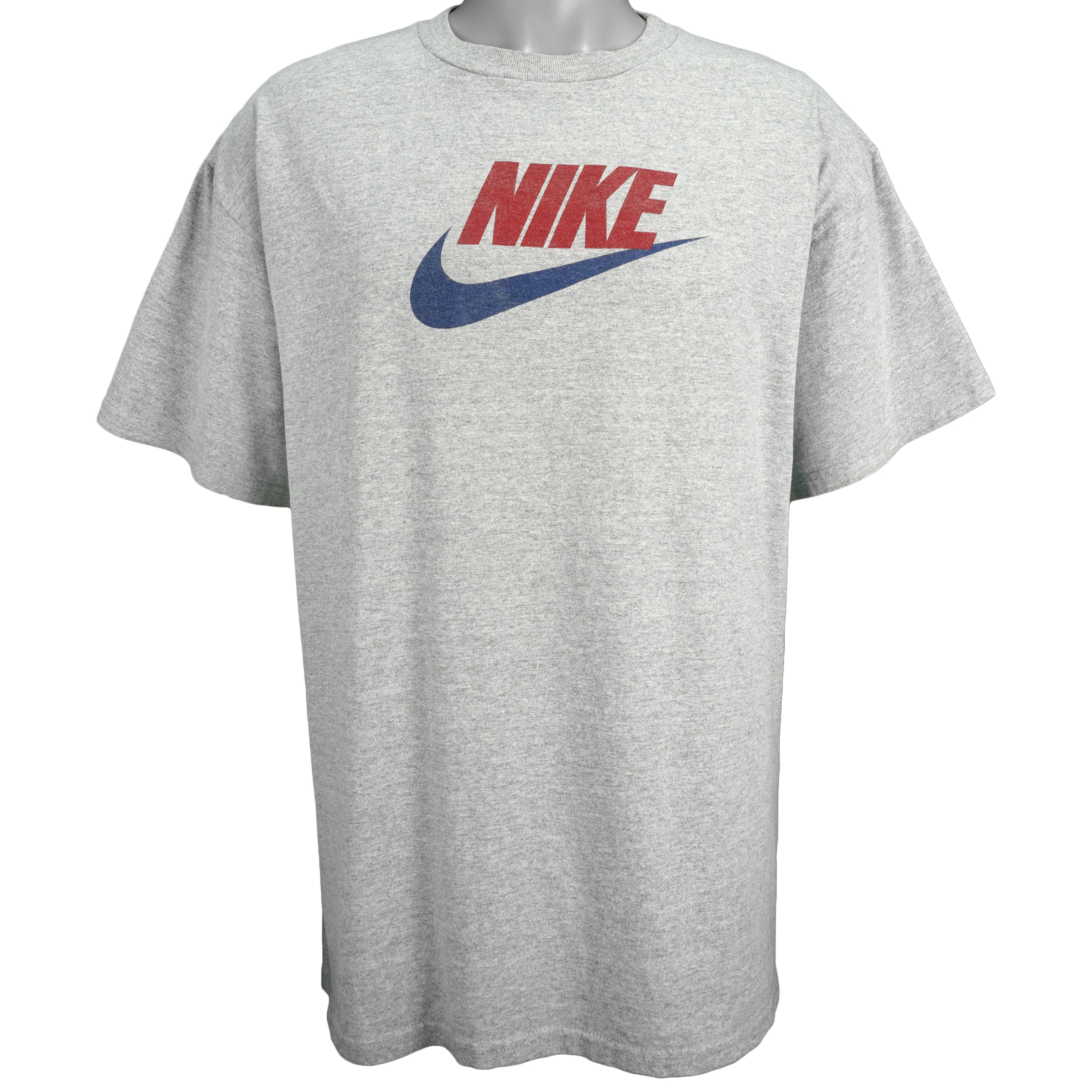 Nike - Grey Classic Spell-Out T-Shirt 1990s X-Large Vintage Retro