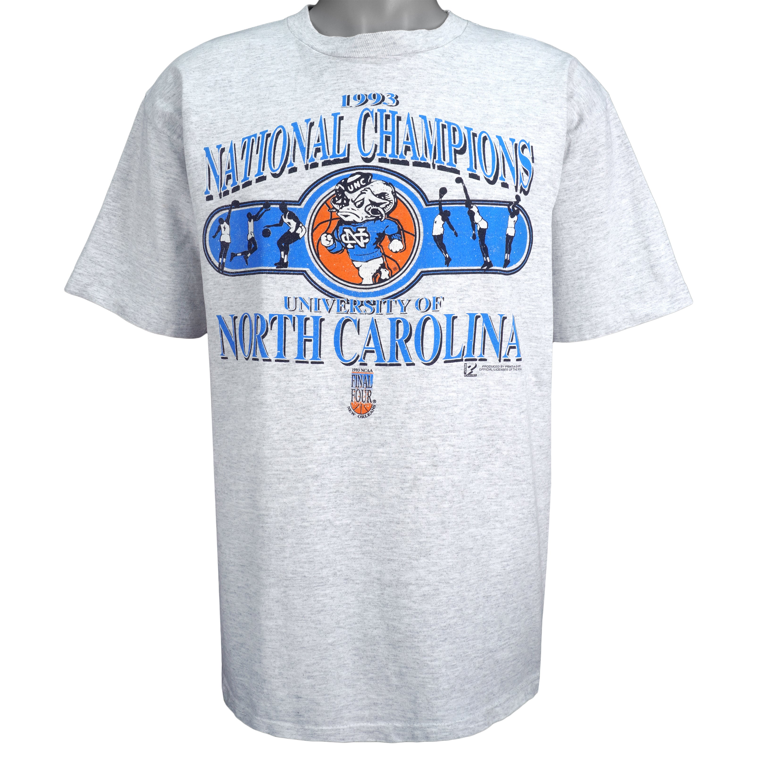NCAA (HL Miler Gold) - North Carolina Tar Heels Spell-Out T-Shirt 1993 X-Large Vintage Retro Basketball College