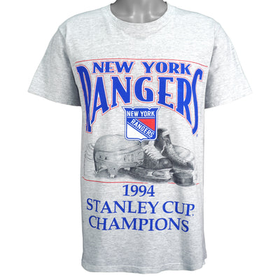 NHL (Nutmeg) - New York Rangers Spell-Out T-Shirt 1994 Medium