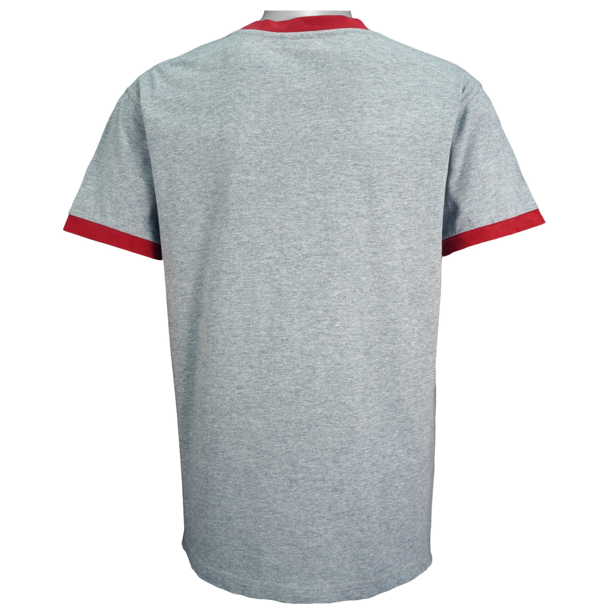 Nike - Grey Big Red Logo T-Shirt 1990s X-Large Vintage Retro 
