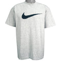 Nike - Grey Big Logo T-Shirt 1990s Large Vintage Retro