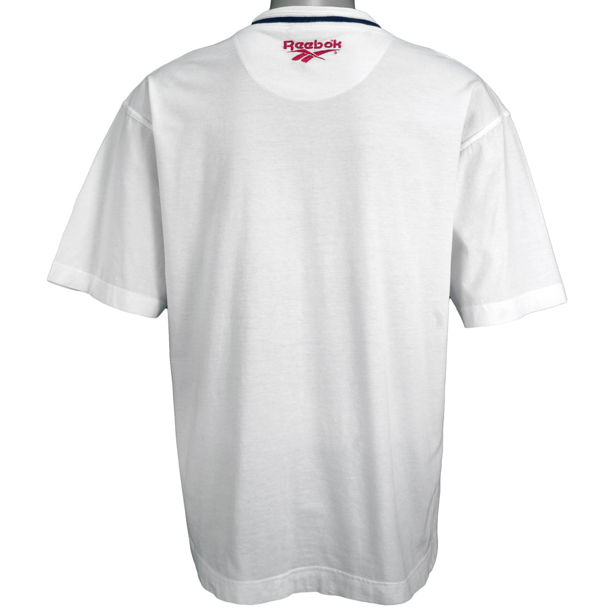 Reebok - White Big Spell-Out T-Shirt 1990s Medium Vintage Retro