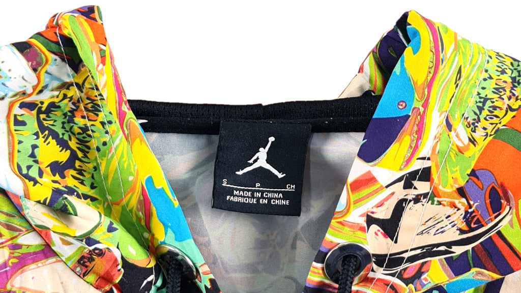 Jordan - Jumpman Patterned Hooded Jacket 1990s Small Vintage Retro