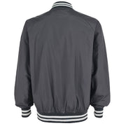 Champion - Black Button Up Baseball Jacket 1990s Large Vintage Retro