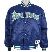 MLB (Felco) - Seattle Mariners Spell-Out Windbreaker 1990s Large Vintage Retro Baseball