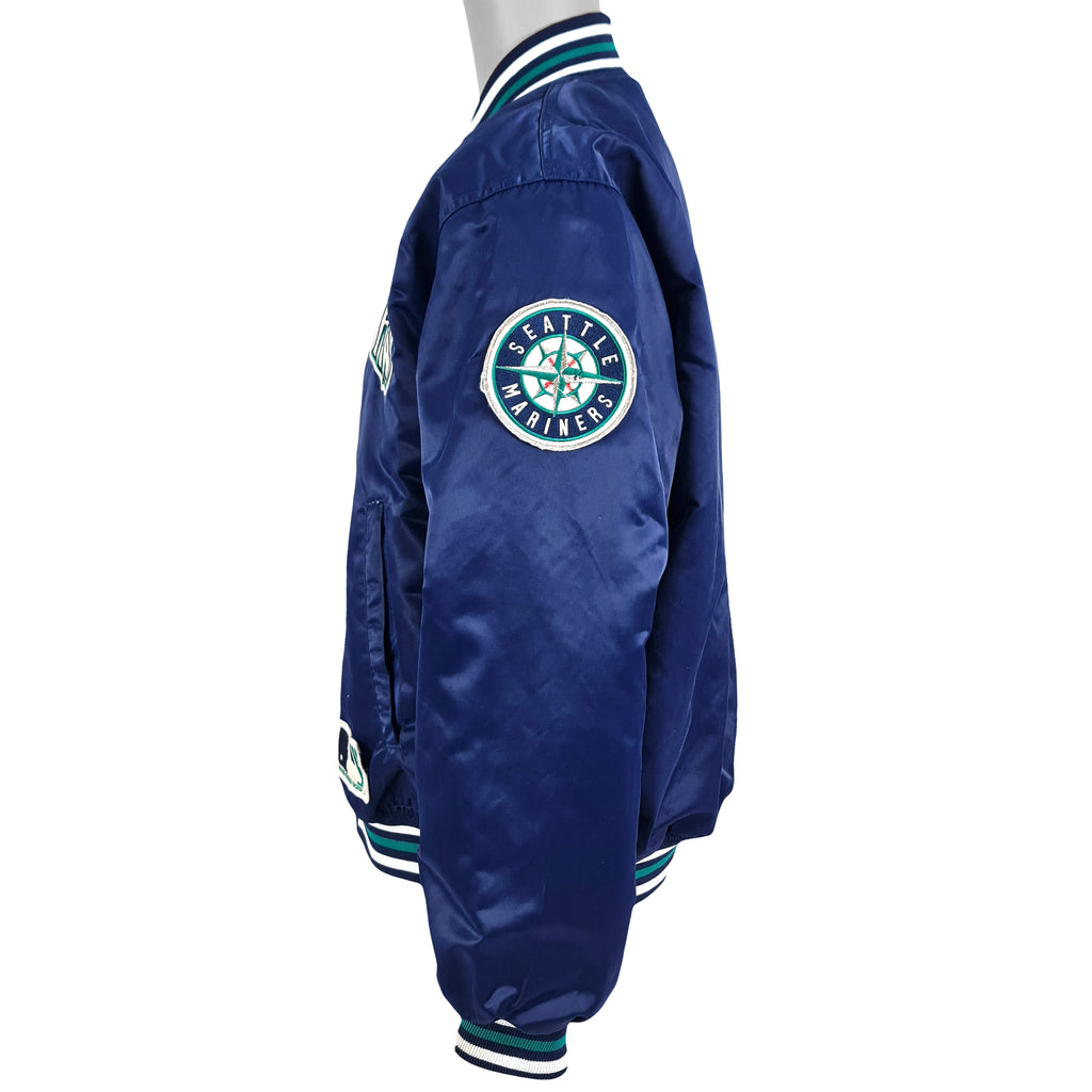 MLB (Felco) - Seattle Mariners Spell-Out Windbreaker 1990s Large Vintage Retro Baseball