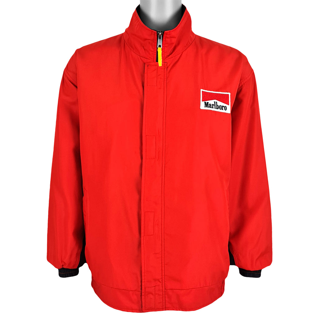 Vintage (Philip Morris) - Red Marlboro Spell-Out Windbreaker 1990s Large Vintage Retro