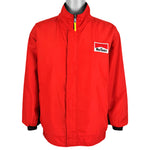 Vintage (Philip Morris) - Red Marlboro Spell-Out Windbreaker 1990s Large Vintage Retro