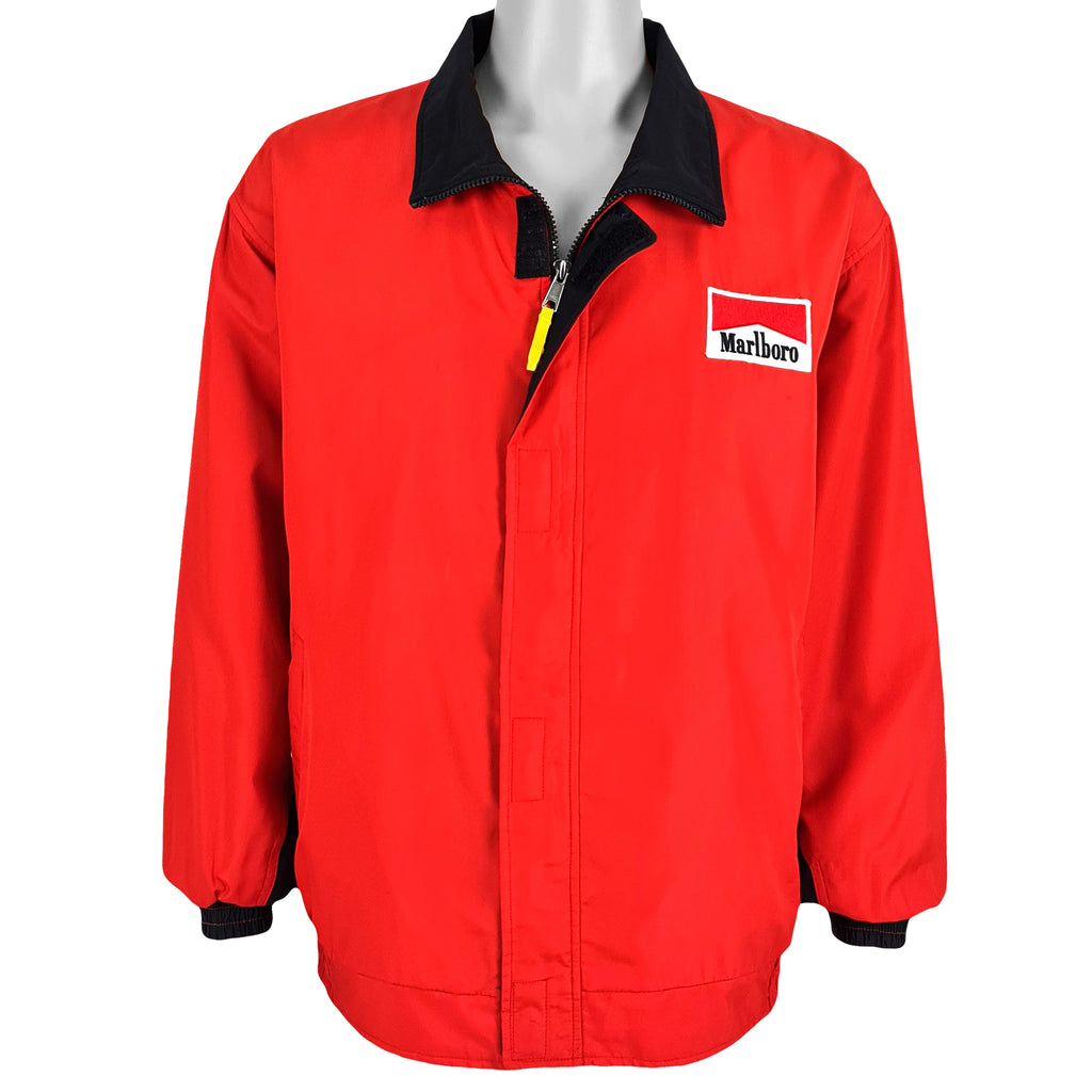 Vintage (Philip Morris) - Red Marlboro Spell-Out Windbreaker 1990s Large Vintage Retro