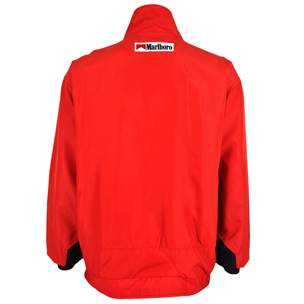 Vintage (Philip Morris) - Red Marlboro Spell-Out Windbreaker 1990s Large Vintage Retro