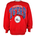 NBA - Philadelphia 76ers Crew Neck Sweatshirt 1990s Large Vintage Retro Basketball